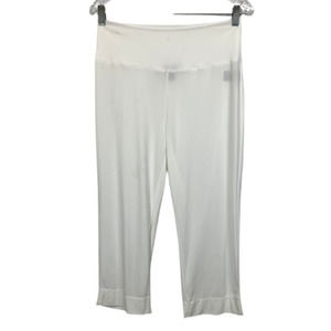 Antthony Orginials Pants Womens Sz S White Stretch‎ Pull On Knit Capri